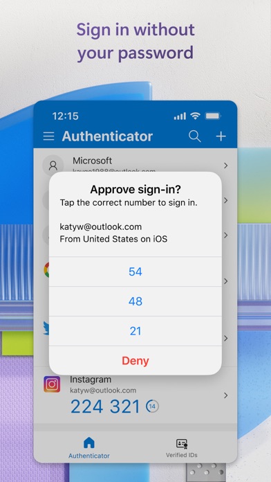 Скриншот Microsoft Authenticator 4